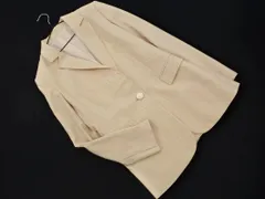 INDIVI インディヴィ リネン混 ストライプ テーラード ジャケット size40/ライトベージュ ■◇ レディースのサムネイル