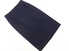 yoshie inaba ヨシエイナバ リネン混 ロング タイト スカート size38/紺 ■◇ レディース