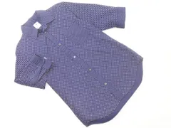 R.NEWBOLD アールニューボールド ドット ロールアップ シャツ sizeS/紺 ■◇ メンズのサムネイル