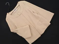 NATURAL BEAUTY BASIC ナチュラルビューティーベーシック ノーカラー ジャケット sizeM/ライトベージュ ■◇ レディース