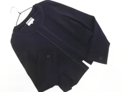 NATURAL BEAUTY ナチュラルビューティー ノーカラー ジャケット size36/紺 ■◇ レディース