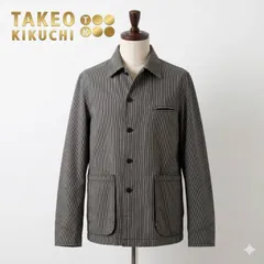 TK TAKEO KIKUCHI ティーケータケオキクチ カバーオール ヒッコリーストライプ サイズ3 L 日本製 綿100% 春アウター ワークジャケット #K027-103のサムネイル