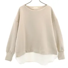 BEAMS HEART ビームスハート 長袖 レイヤード カットソー ベージュ レディース 古着