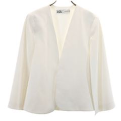 ZARA ザラ ポンチョ M ホワイト レディース 古着
