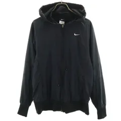 NIKE ナイキ ストライプ柄 ウインドブレーカー M ブラック ジャケット 裏メッシュ レディース 古着