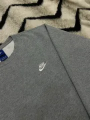 2XL NIKE 刺繍 ロゴ スウェット/グレー/起毛