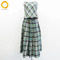 ルメランジュ Le Melange ワンピース ロング スリーブレス チェック コットン [a1002513]のサムネイル