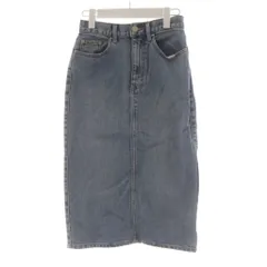 ミラオーウェン Mila Owen タイトスカート デニムスカート 0 水色 ライトブルー ひざ丈 /AN49 ■MA