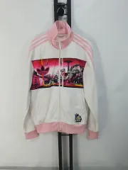 アディダスジャージ アディカラー NYC ブルックリン 白 いちごミルク ピンク 105
