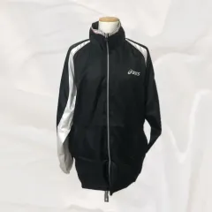 アシックス ブラック トラック ウィンドブレーカー ジャケット