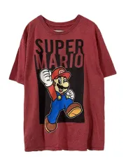 XL SUPER MARIO マリオプリンティング ヴィンテージカートゥーン半袖T