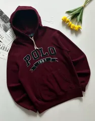 Polo ポロラルフローレン ビックロゴ バーガンディ フーディ