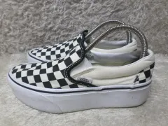 235 VANS ヴァンズ プラットフォーム CHECK スリップオン 厚底 スニーカー 中古 靴