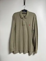 ポロ ラルフローレン オリーブグリーン 長袖 ポロTシャツ 100-105