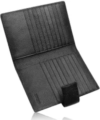 [STREAM] カードケース 二つ折り メンズ レディース 本革 クレジットカードケース 大容量 (ブラック, M)@ 59627374