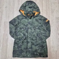 ザノースフェイス キッズ ミリタリー カモフラージュ フード ウィンドブレーカー