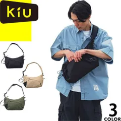 kiu キウ ナイロンクロスボディショルダーバッグ K533 メンズ レディース 2026年春夏新作 メッセンジャーバッグ ボディバッグ 撥水 防水 斜めがけ 軽量 通勤 黒 ブラック カーキ ベージュ NYLON CROSSBODY SHOULDER BAGのサムネイル