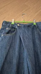 ラップ スタイル ワイド デニム パンツ