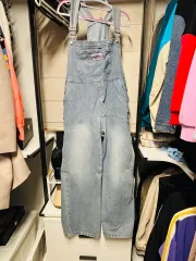 デニム サスペンダー ズボン ライトブルー