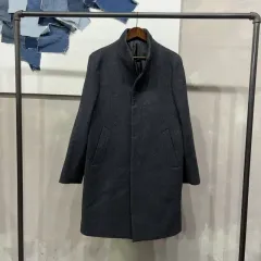 (100) アンドジ カジュアル Classic スタンドカラー ウール コート