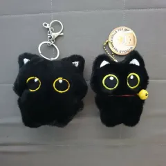 黒猫キーホルダーぬいぐるみ