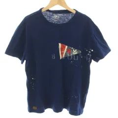 ポロ ラルフローレン POLO RALPH LAUREN Tシャツ M 紺 ラウンドネック グラフィックプリント 半袖 /RE