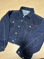 AZUL デニム クロップド ジャケット (着用画像)