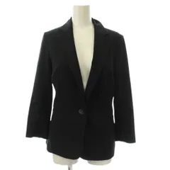 ザ・スーツカンパニー THE SUIT COMPANY ジャケット 上着 36 黒 無地 テーラードカラー 七分袖 /JP