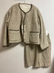ツイード バイカラー ジャケット スカート セットアップ