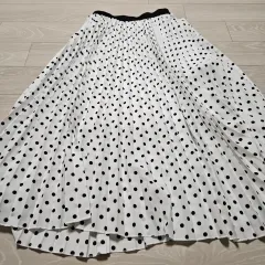 白黒ドット プリーツ ロング スカート 55サイズ 3枚