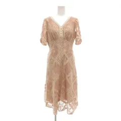 ジルバイジルスチュアート JILL by JILLSTUART 美品 ワンピース S マキシ ロング 半袖 レース 総柄 ピンク /AE