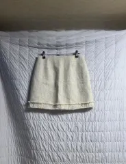 アイボリー ミニ スカート (フリンジ) 新品