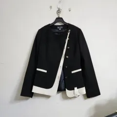 迷彩柄 ブラック&ホワイト バイカラー ジャケット