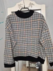 ハウンドトゥース チェック セーター