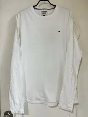 メンズ トミーヒルフィガー 白 長袖 Tシャツ