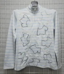 ブラック＆ホワイト レディース ゴルフウェア 長袖 ハーフジップ