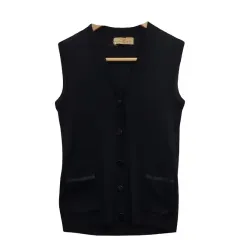 JPN ヴィンテージ ブラック ニット ベスト XS