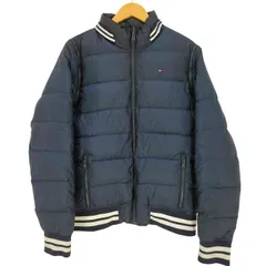 トミーヒルフィガー TOMMY HILFIGER Reversible Down Jacket ロゴ刺繍 リバーシブル ダウンジャケット メンズ import：L 