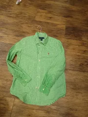 ラルフローレン グリーン ギンガム CHECK シャツ