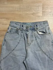 ペイルジェイド パイナップル さくらんぼ ライトブルー デニム ズボン S