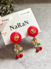 669≫レトロボタンの2wayピアス