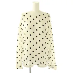 ボールジー BALLSEY トゥモローランド シャツ ブラウス 長袖 プルオーバー ドット柄 36 ホワイト ブラック /DO