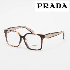 美品✨プラダ VPR09Z-F 眼鏡 ブラウン 三角ロゴ ウェリントン べっ甲柄