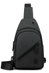 ブラック スリングバック メッセンジャーバッグ クロスバッグ