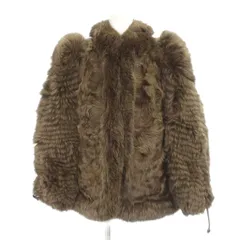 ノーブランド ファーコート フォックスファー F 茶 ブラウン 長袖 /GP ■GY11