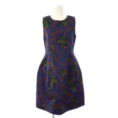 イブルース i Blues ワンピース ノースリーブ ひざ丈 総柄 IJ38 紺 72262866 /TK