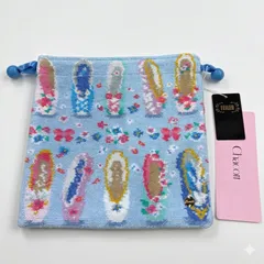 【新品未使用・タグ付】フェイラー×チャコット コラボ 巾着 ブルー バレエ　野方店