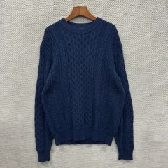 ユニクロ ケーブル ウール ニット L M14498