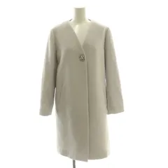 ミッシュマッシュ MISCH MASCH ロングコート ノーカラー ウール M ライトパープル /SS ■OS