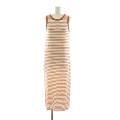 ジェラートピケ gelato pique 24SS カラフルボーダータンクワンピー ス ノースリーブ ひざ丈 F オレンジ PWCO242268 /NQ